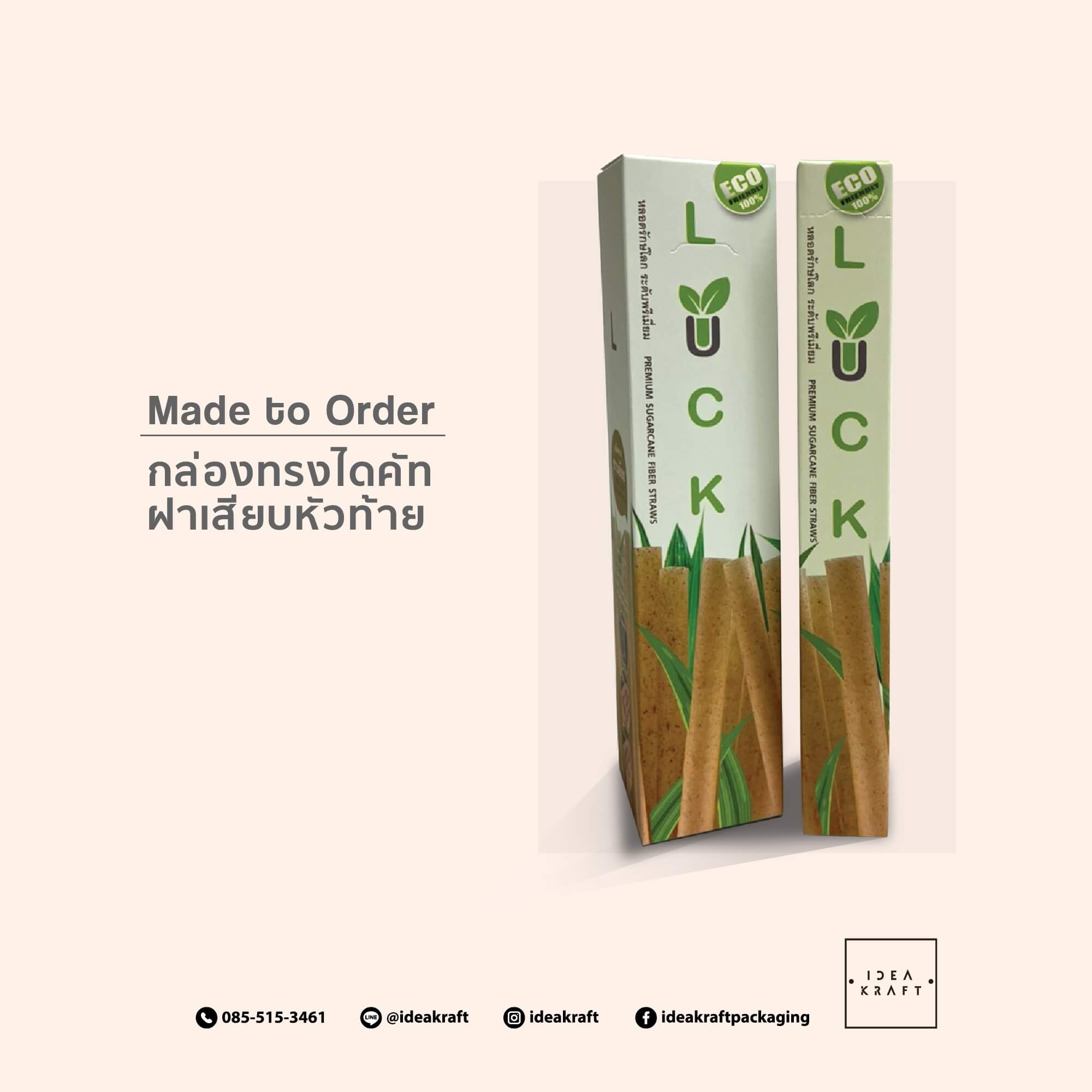 made to order กล่องทรงไดคัท ฝาเสียบหัวท้าย